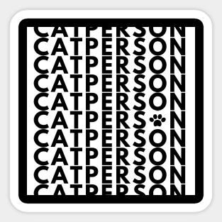 Cat person tshirt Sticker